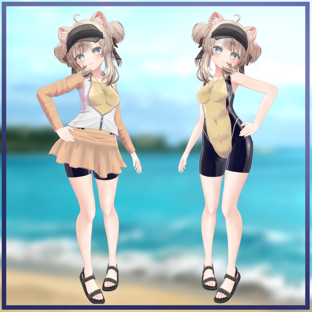 「14アバター対応衣装」恥ずかしがり屋の競泳水着「MA対応」