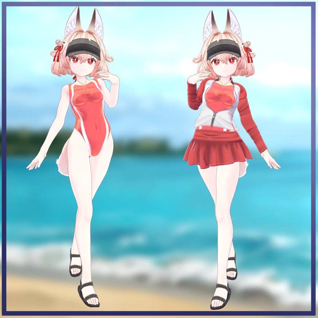 「14アバター対応衣装」恥ずかしがり屋の競泳水着「MA対応」