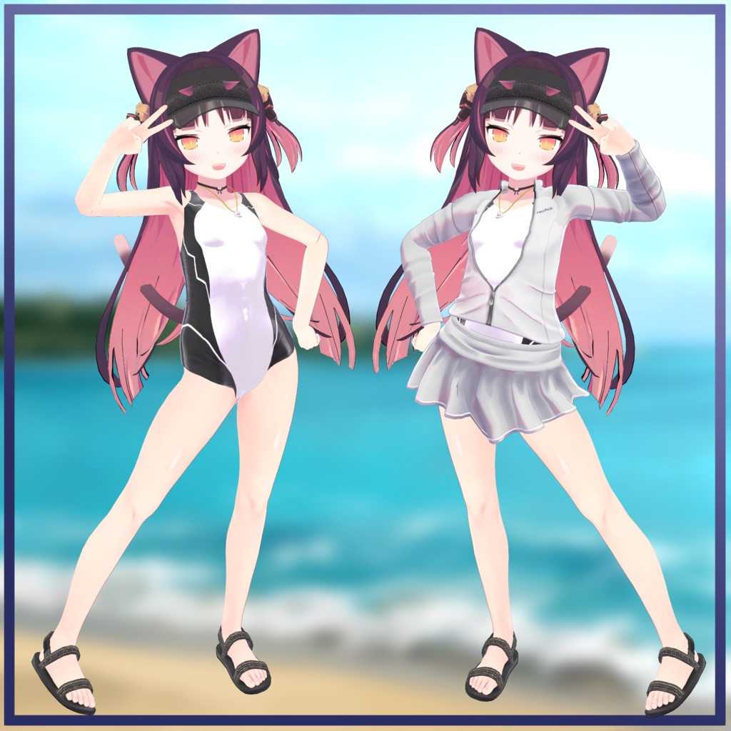 「14アバター対応衣装」恥ずかしがり屋の競泳水着「MA対応」