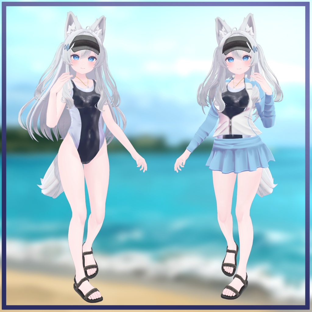 「14アバター対応衣装」恥ずかしがり屋の競泳水着「MA対応」