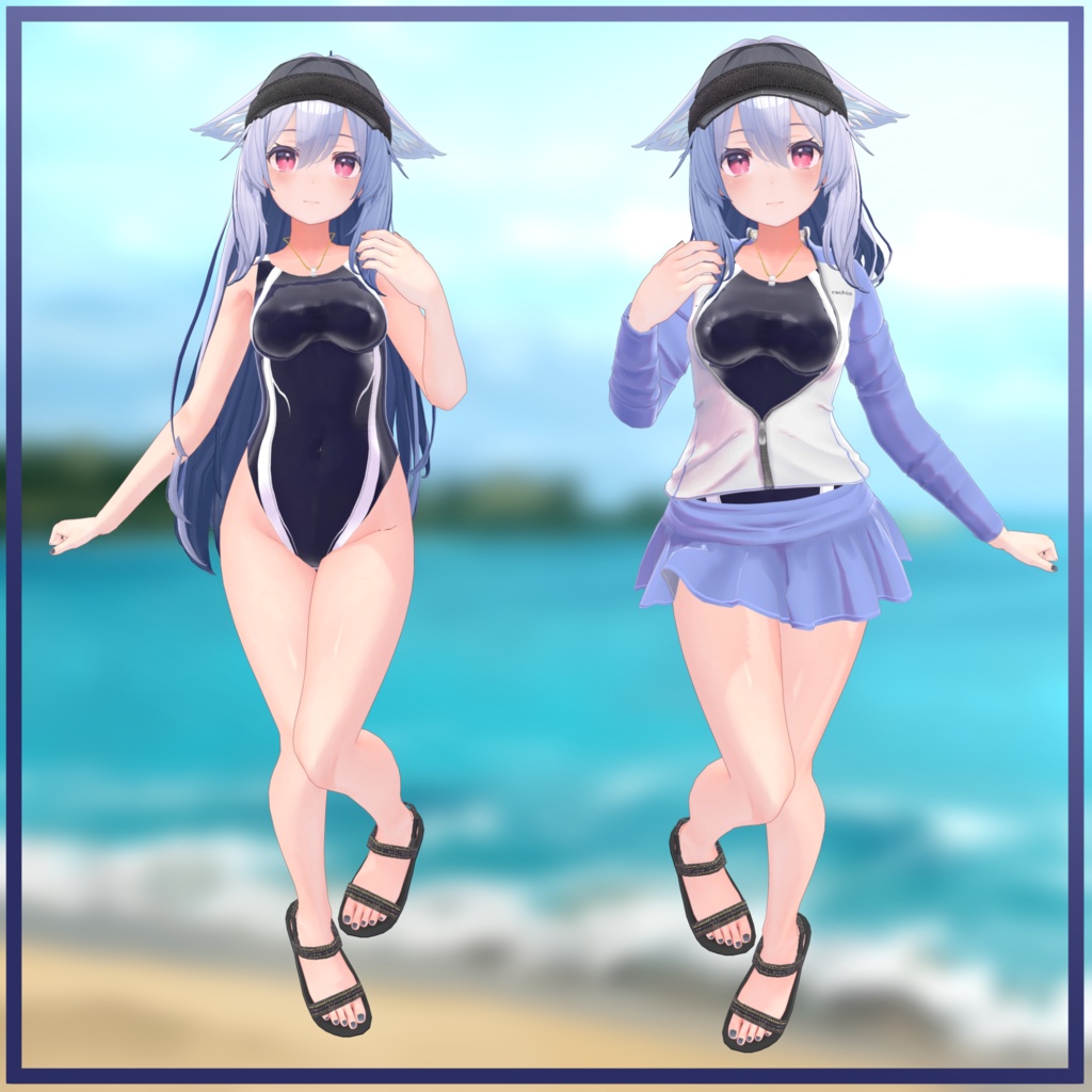 「14アバター対応衣装」恥ずかしがり屋の競泳水着「MA対応」