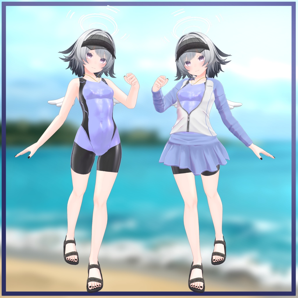 「14アバター対応衣装」恥ずかしがり屋の競泳水着「MA対応」