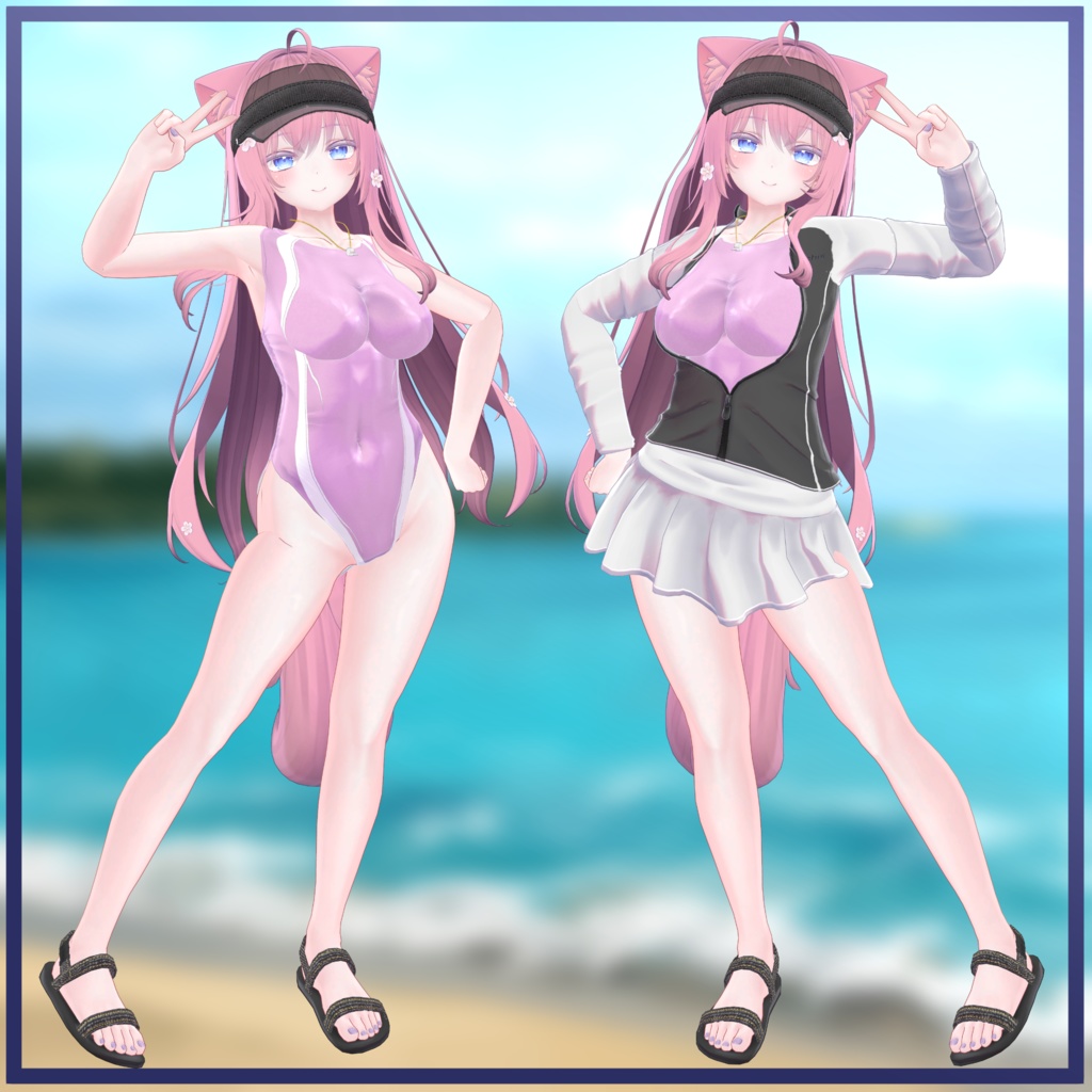 「14アバター対応衣装」恥ずかしがり屋の競泳水着「MA対応」