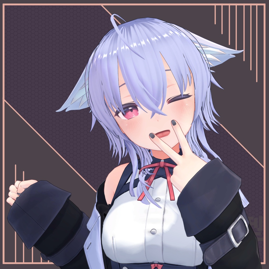 汎用髪型「クールな狼っ子の髪型」