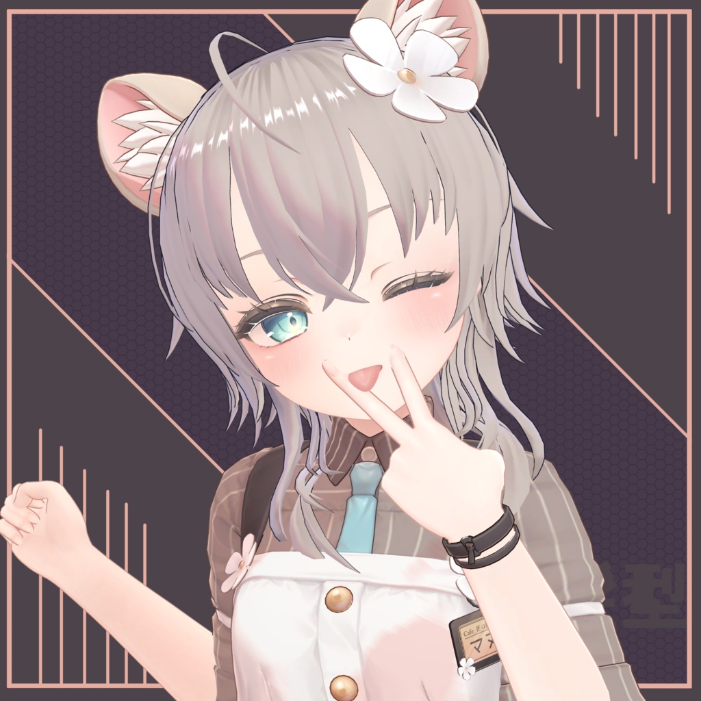 汎用髪型「クールな狼っ子の髪型」