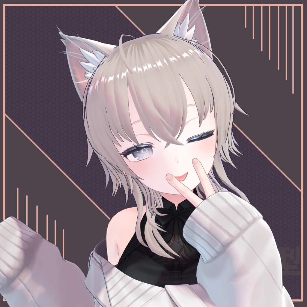 汎用髪型「クールな狼っ子の髪型」