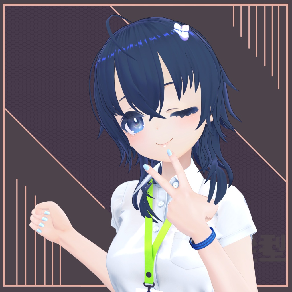 汎用髪型「クールな狼っ子の髪型」