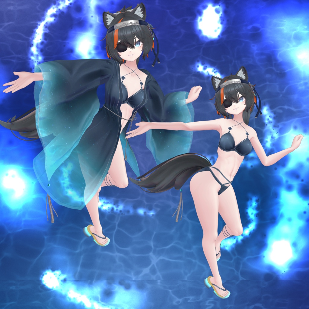 MA対応衣装「夜海の羽衣」多数アバター対応衣装