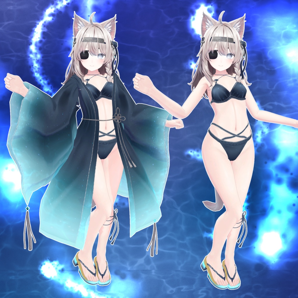 MA対応衣装「夜海の羽衣」多数アバター対応衣装