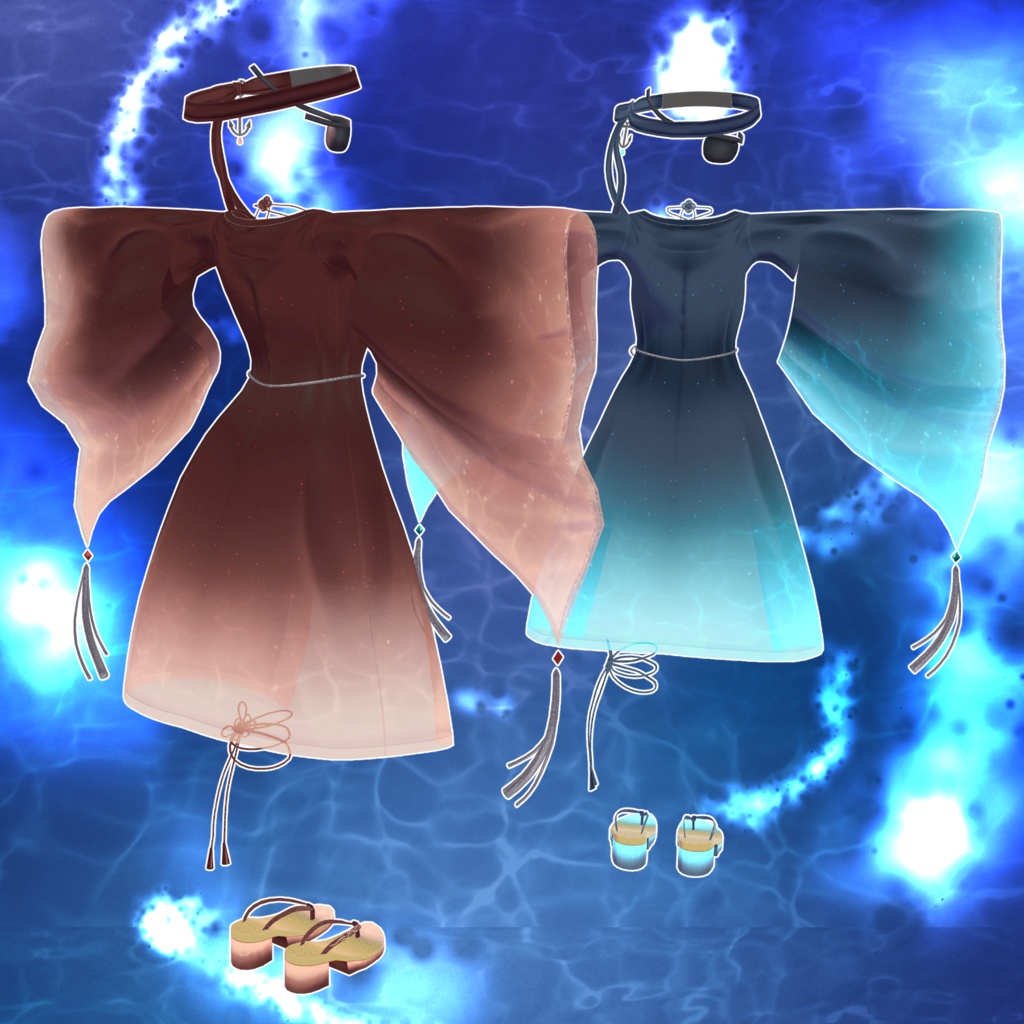 MA対応衣装「夜海の羽衣」多数アバター対応衣装