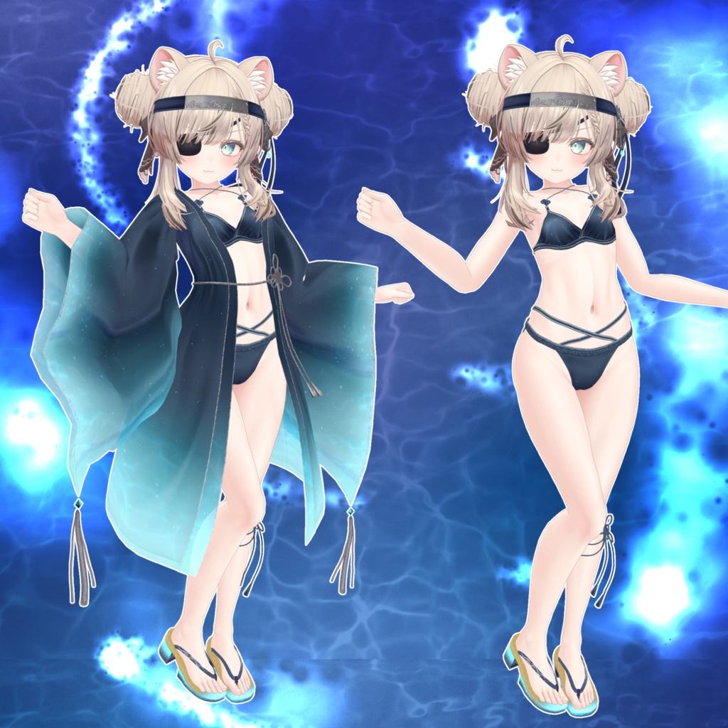 MA対応衣装「夜海の羽衣」多数アバター対応衣装