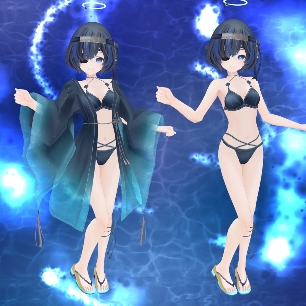 MA対応衣装「夜海の羽衣」多数アバター対応衣装