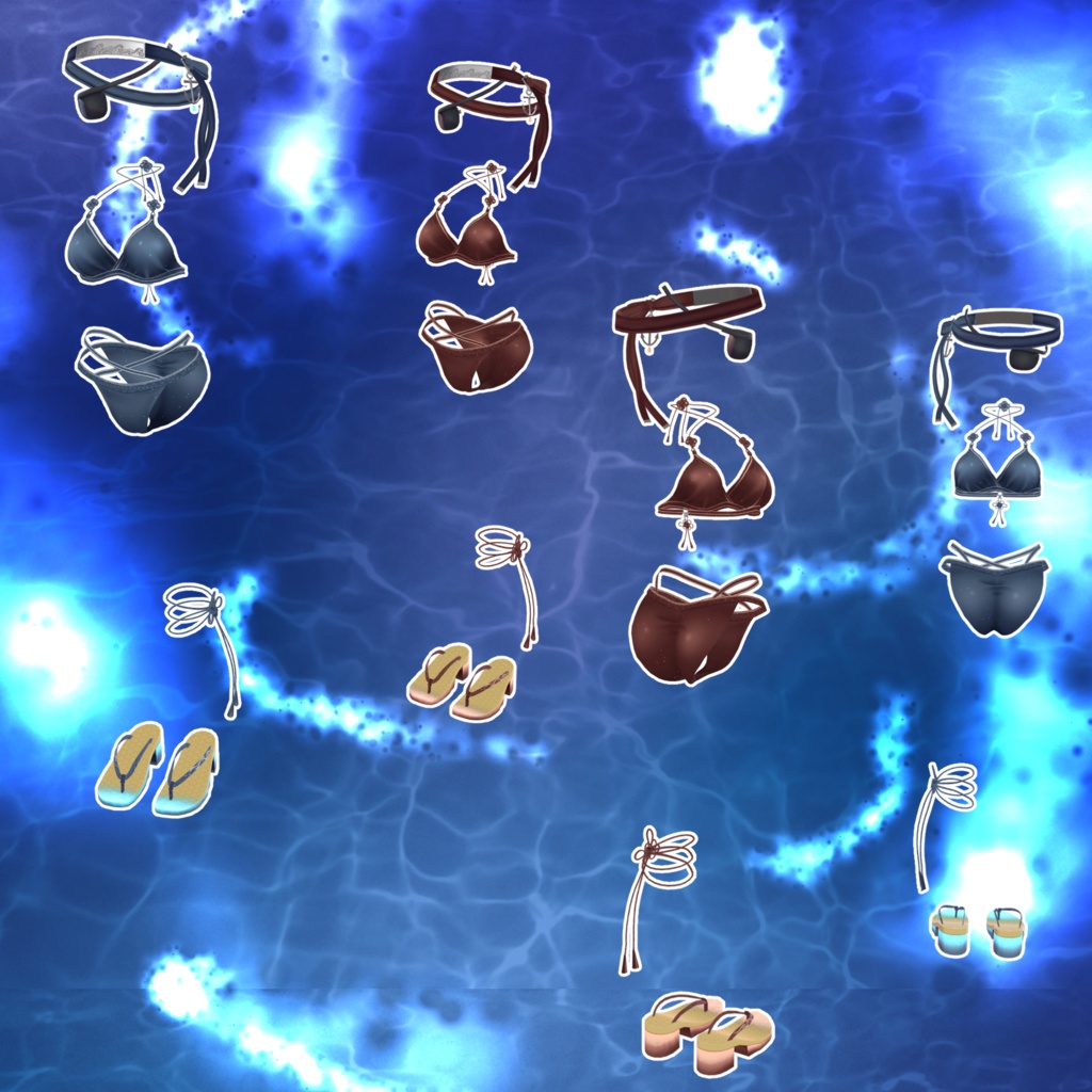 MA対応衣装「夜海の羽衣」多数アバター対応衣装