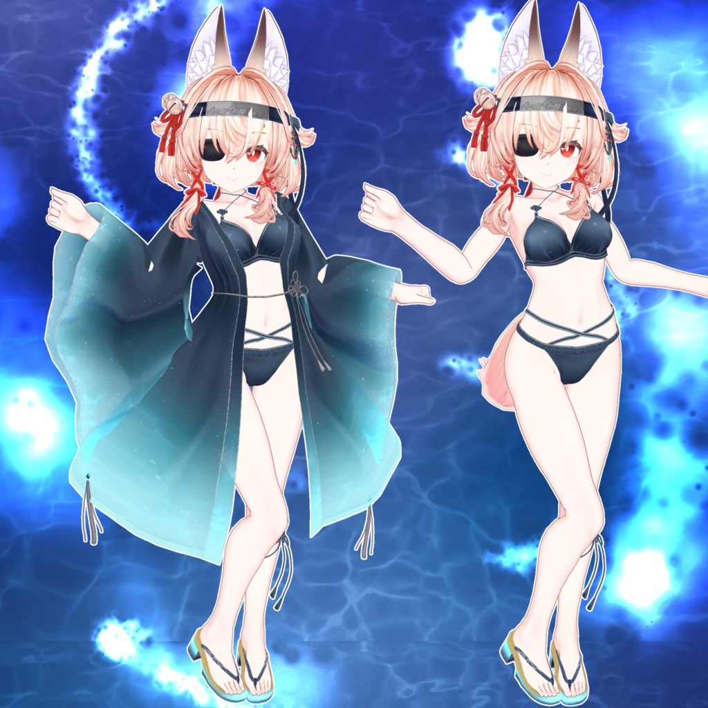 MA対応衣装「夜海の羽衣」多数アバター対応衣装