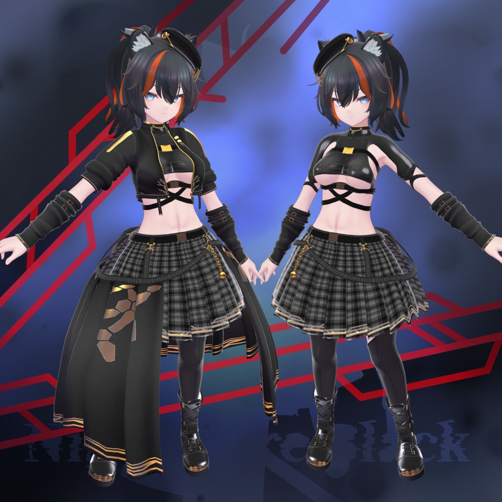 MA対応衣装「Nightmare Black」多数アバター対応衣装