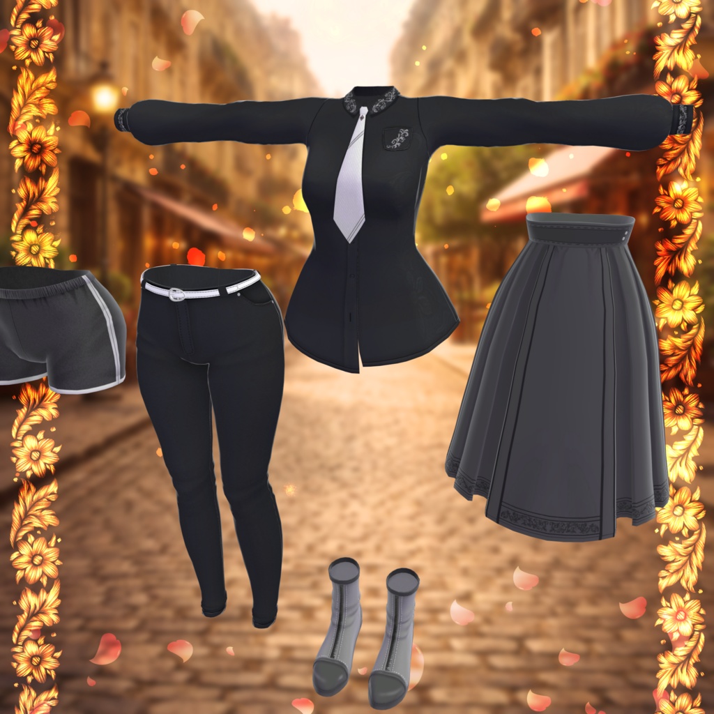 多数アバター対応衣装「Smart_Jacket」MA対応