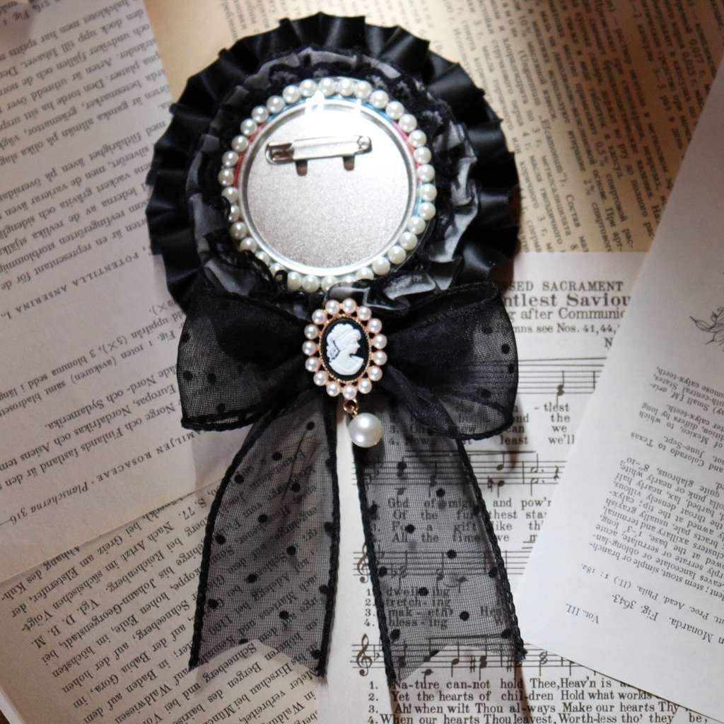 缶バッチロゼット 黒鍵のエチュード