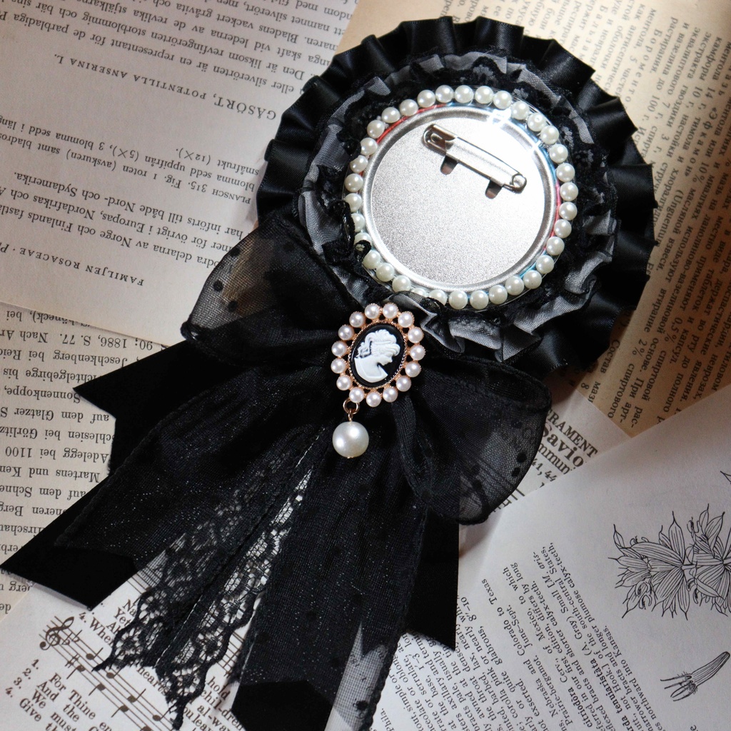 缶バッチロゼット 黒鍵のエチュード