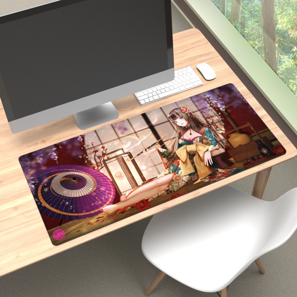 【非公式】花魁らでん･ラバーマット【儒烏風亭らでん】