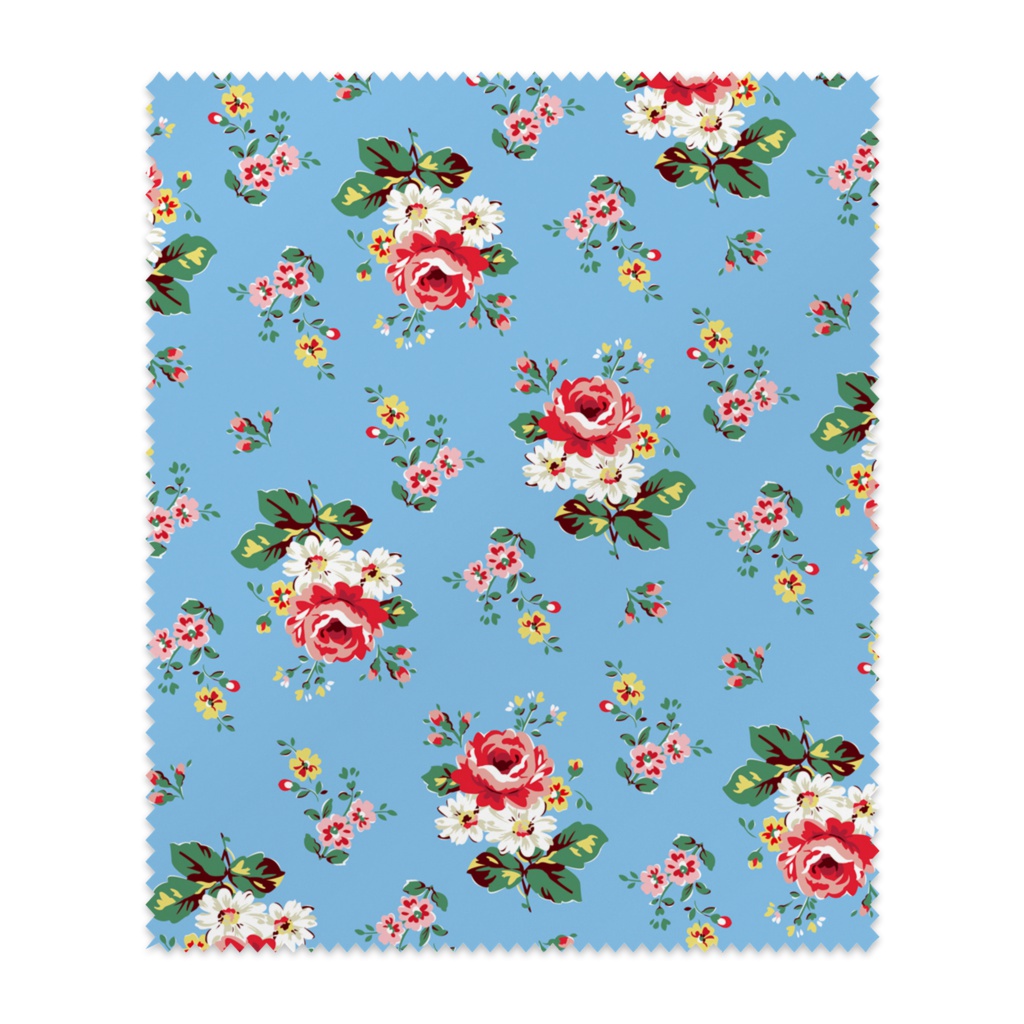 メガネ拭き【花柄：青】