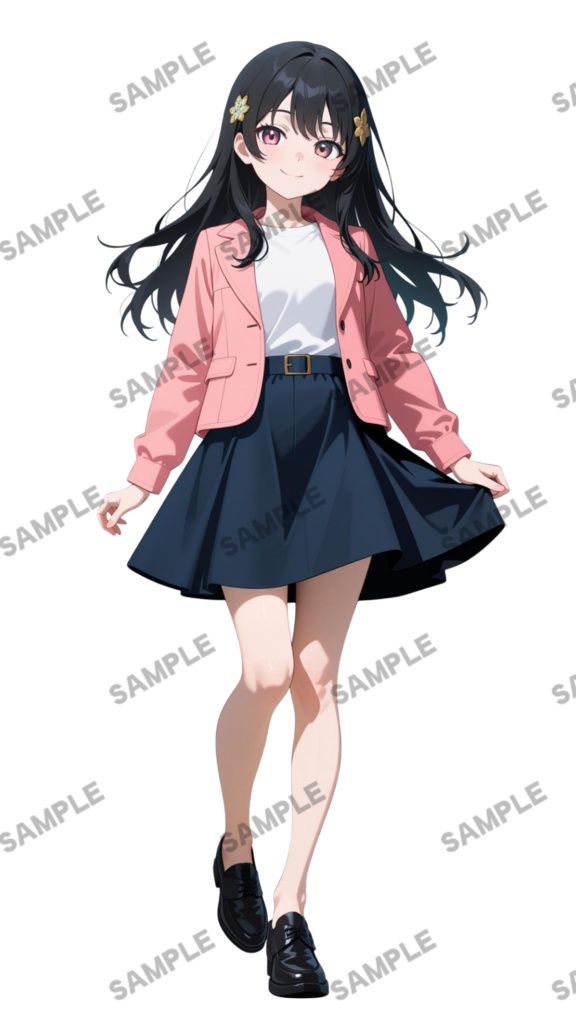 立ち絵素材1 私服の女の子