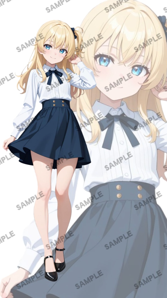 立ち絵素材2 金髪の私服の女の子