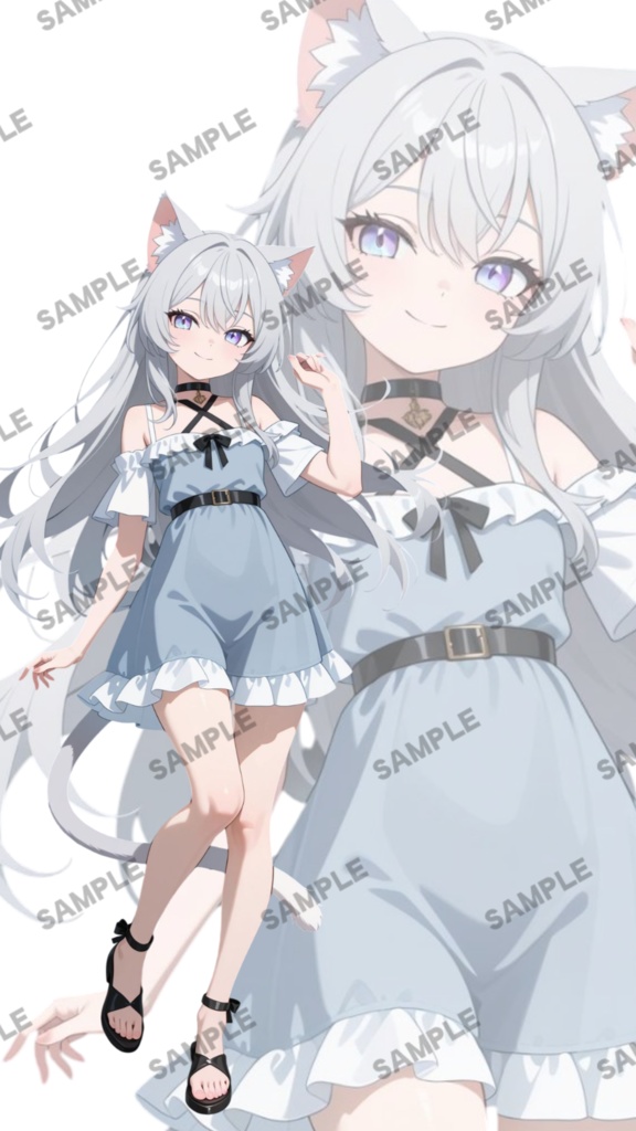 立ち絵素材7 猫耳の女の子