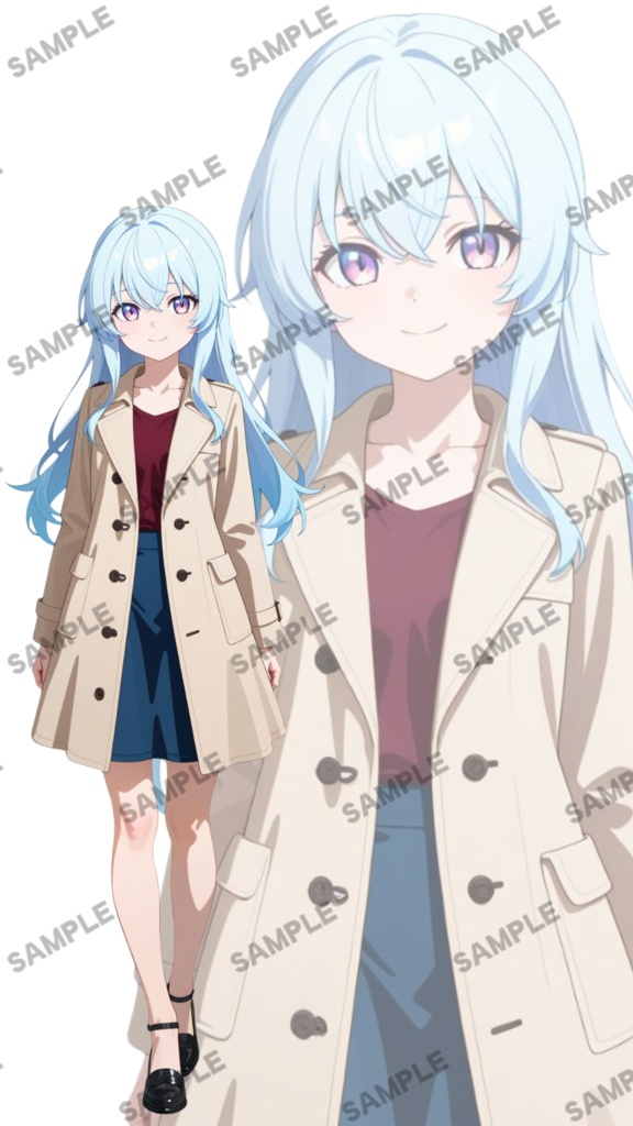 立ち絵素材9 コートの女の子