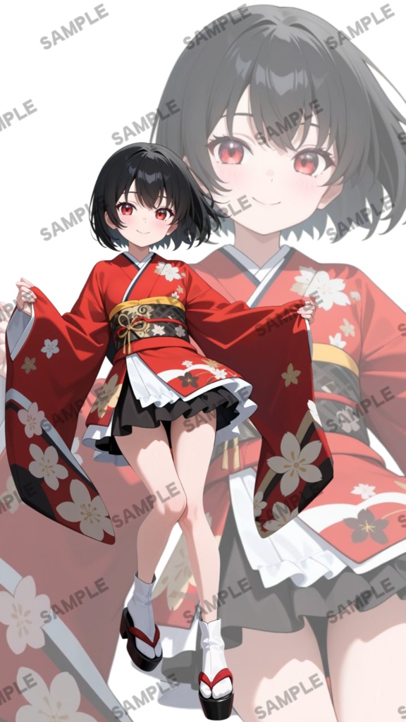 立ち絵素材16 和服の女の子