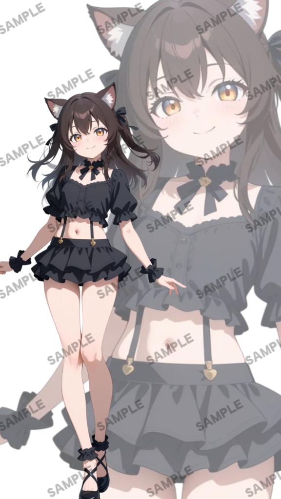立ち絵素材18 黒フリルの女の子