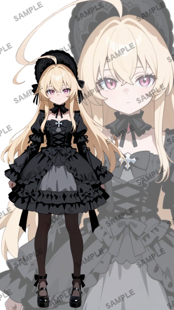 立ち絵素材30 ゴスロリの女の子