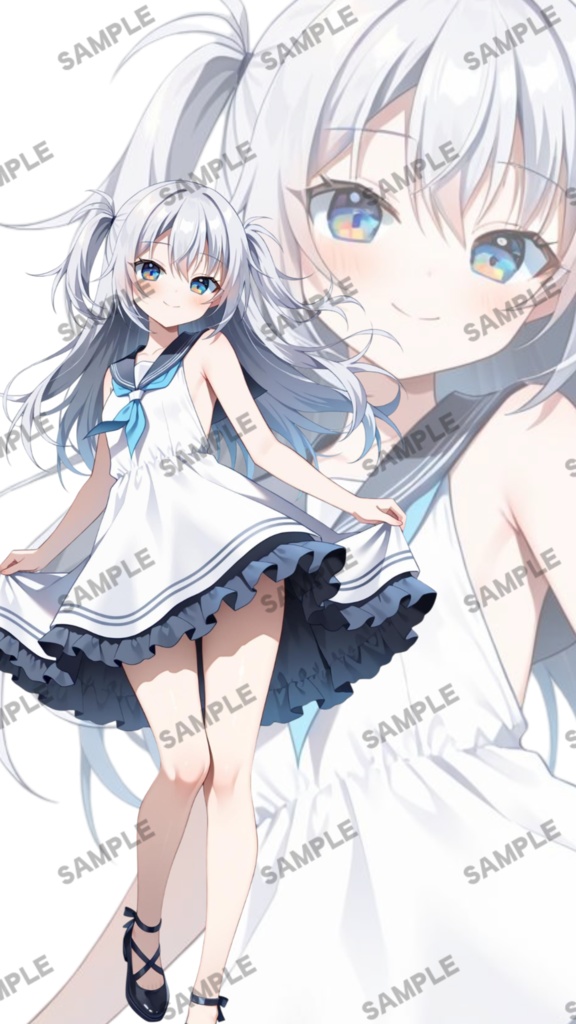 【1点限定 キャラクター IRIAM動作確認済み】立ち絵素材35 銀髪の女の子