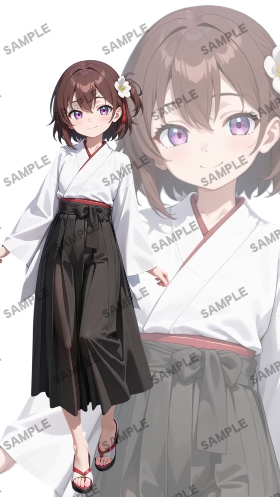 立ち絵素材38 巫女の女の子