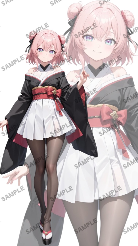 立ち絵素材45 お団子和服
