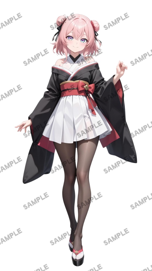 立ち絵素材45 お団子和服