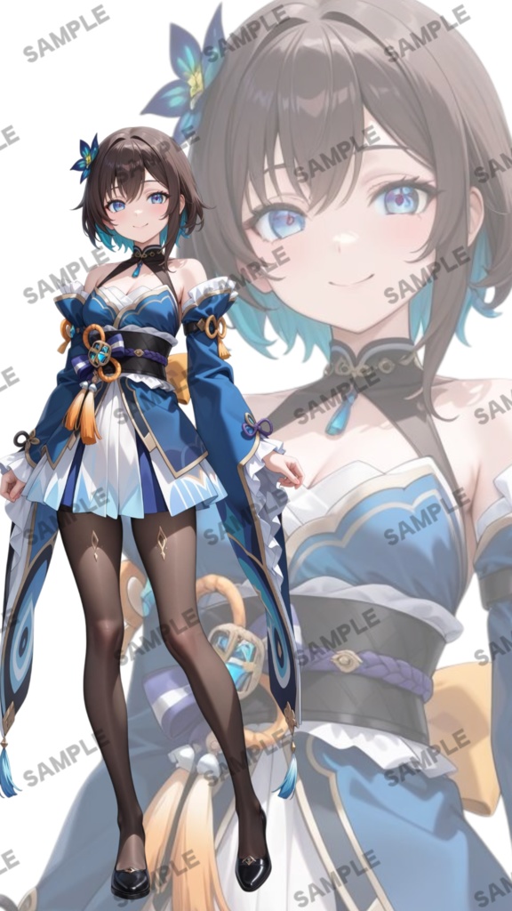 立ち絵素材51 青色ファンタジー