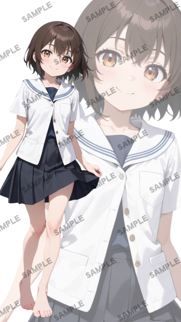 立ち絵素材68 夏服の学生
