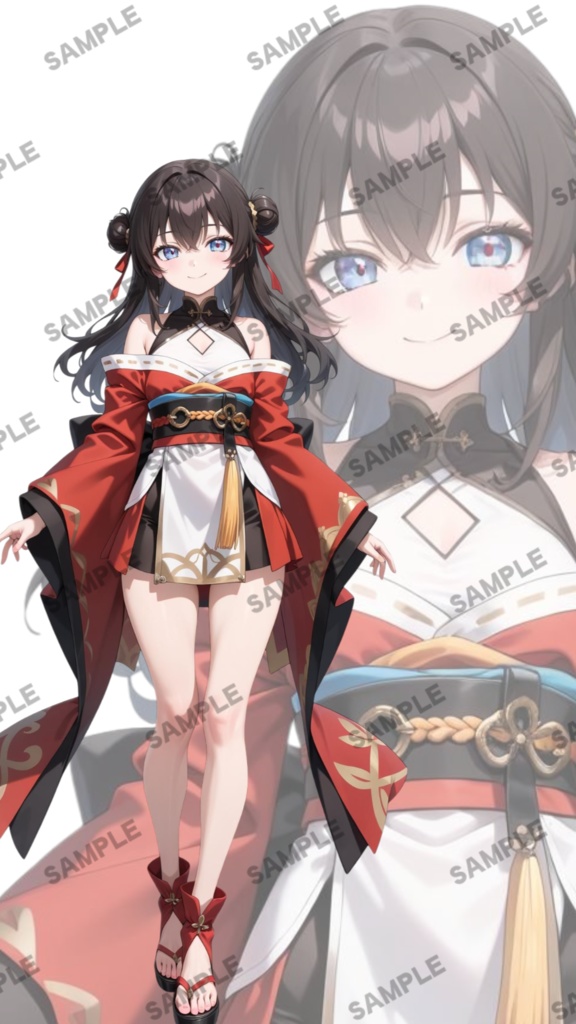 立ち絵素材71 お団子和服
