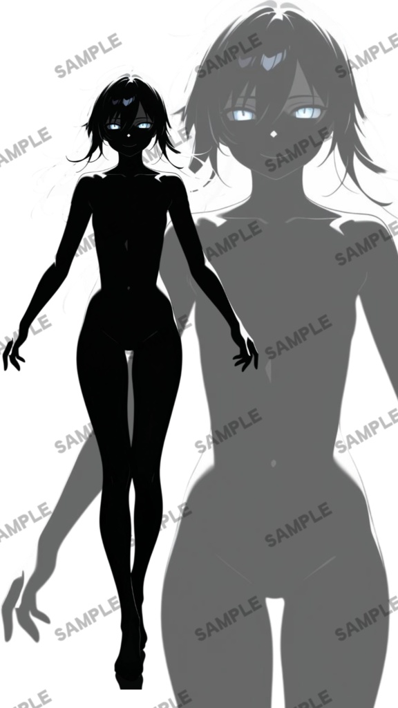 立ち絵素材94 黒影（覚醒）
