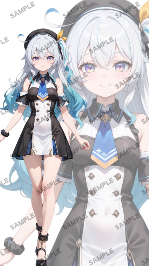 立ち絵素材98 アクアマリンの女の子