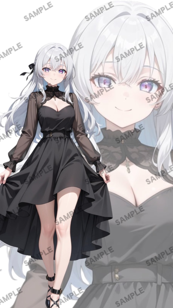 立ち絵素材99 黒薔薇の月影姫