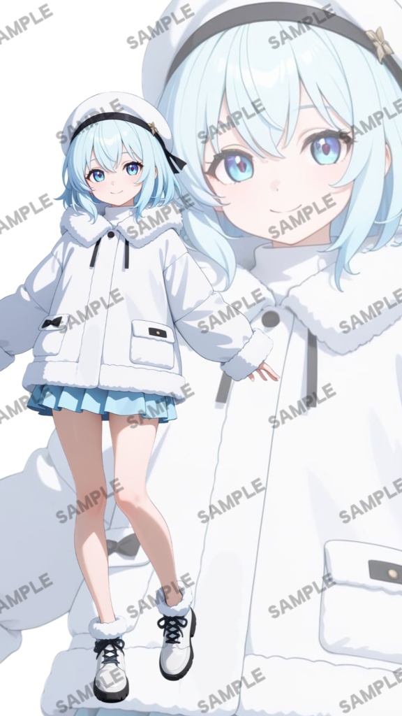 立ち絵素材105 白雪の女の子
