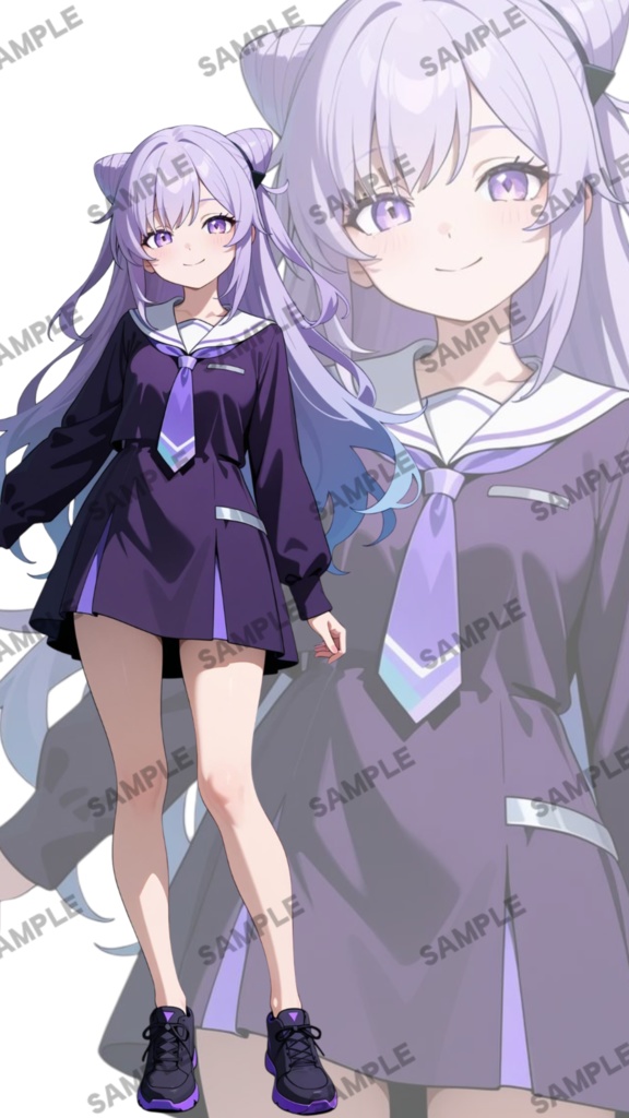 立ち絵素材108 パープルリズムの女の子