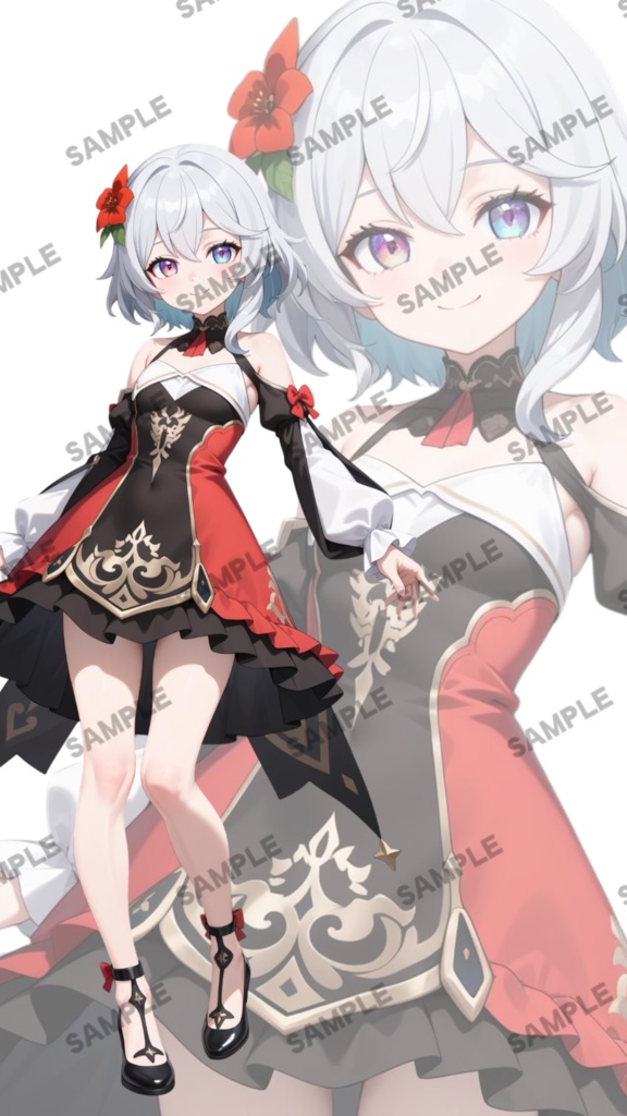 立ち絵素材111 紅椿の女の子