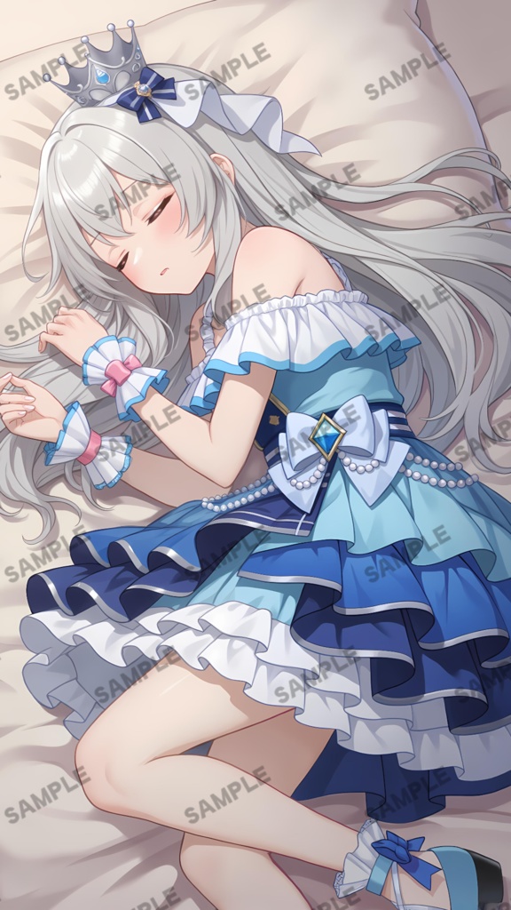 【1点限定 キャラクター】立ち絵素材178 銀髪のアイドル キービジュアル付き