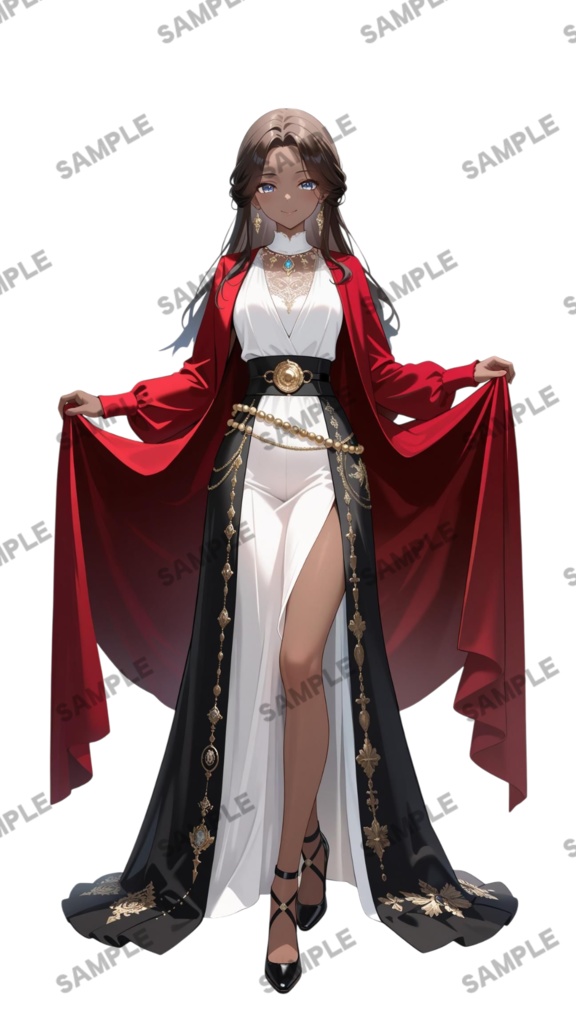 【1点限定 キャラクター】立ち絵素材209 褐色の美しい女性