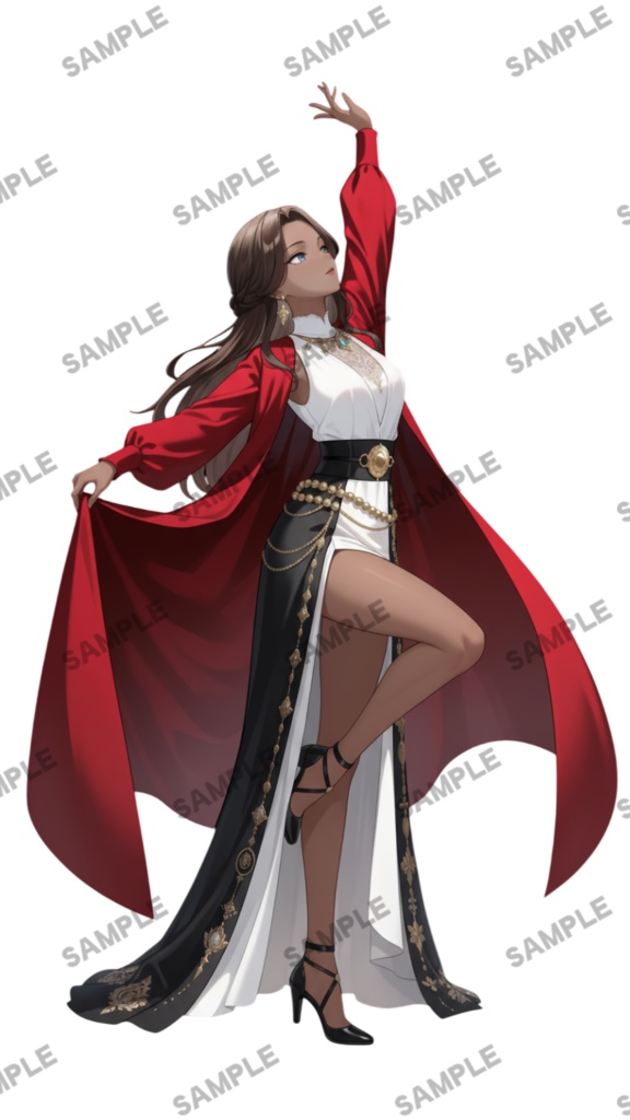 【1点限定 キャラクター】立ち絵素材209 褐色の美しい女性