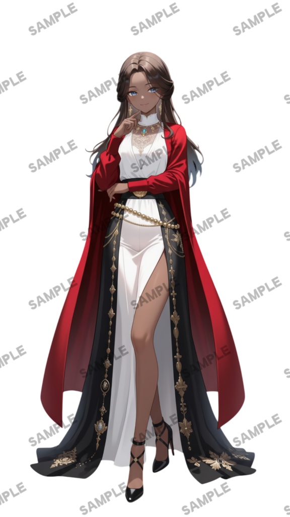 【1点限定 キャラクター】立ち絵素材209 褐色の美しい女性