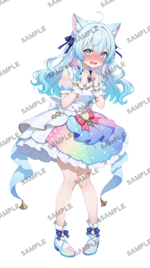 【1点限定 キャラクター】立ち絵素材221 虹色の猫娘