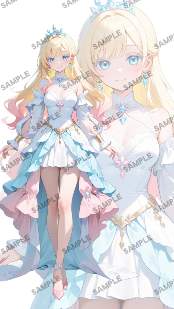 【1点限定 キャラクター】立ち絵素材233 ホワイトプリンセス